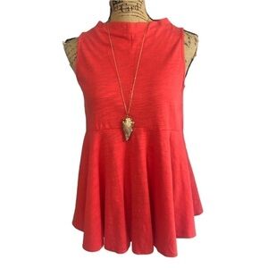 Anthropologie-deletta-mock Blouse Sway Coral Tank